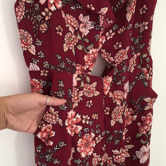 Xhileration Long Floral Romper - Picture 2 of 7